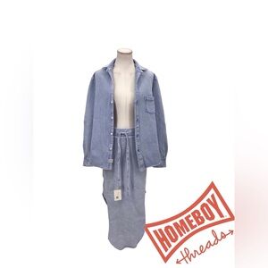 Frank & Eileen Denim Jacket and Skirt Set size S